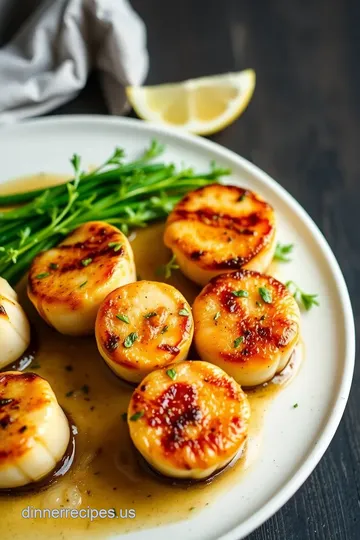 Quick and Tender Garlic Butter Scallops presentation