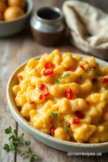 Creamy Mashed Pimento Potatoes presentation