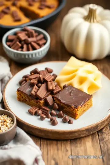 Pumpkin Pie Cookie Bars with Chocolate Drizzle ingredients
