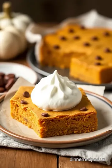 Pumpkin Pie Cookie Bars with Chocolate Drizzle presentation