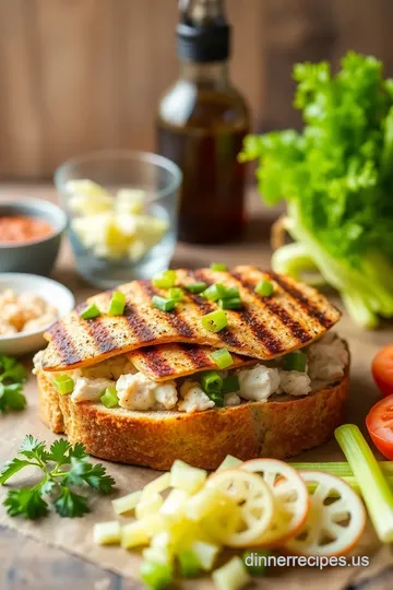 Grilled Tuna Melt with Crunchy Celery ingredients