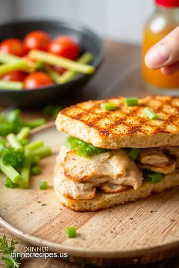 Grilled Tuna Melt with Crunchy Celery presentation