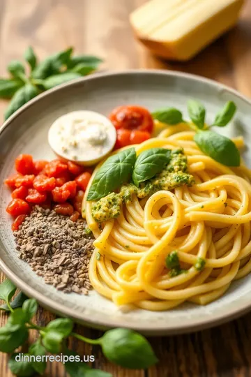 Quick Pesto Penne Pasta in 15 Minutes ingredients