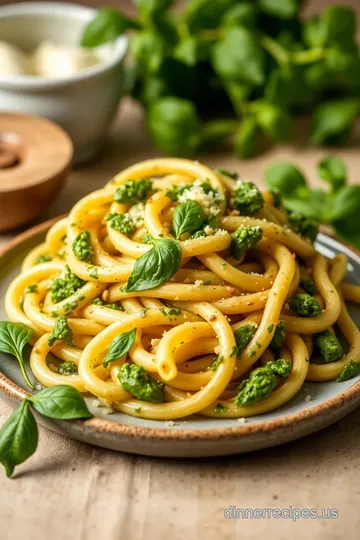 Quick Pesto Penne Pasta in 15 Minutes presentation