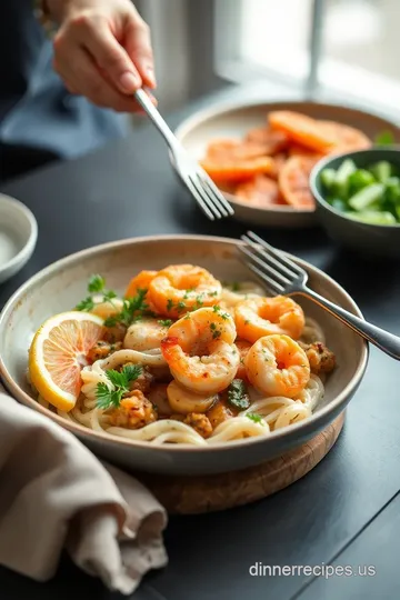 Quick Seafood Spring Dinner Delight: Shrimp &amp Asparagus Sauté presentation