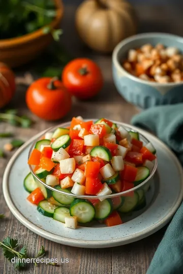 Mix Persian Shirazi Salad ingredients