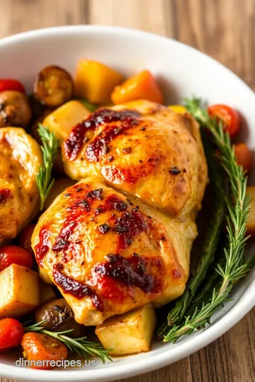 Herb-Roasted Chicken with Seasonal Vegetables presentation