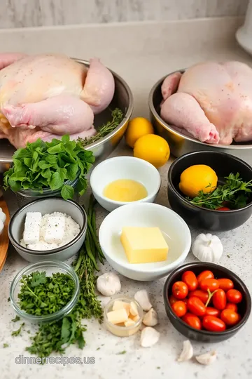 Roast Chicken with Herb Butter &amp Veggies ingredients