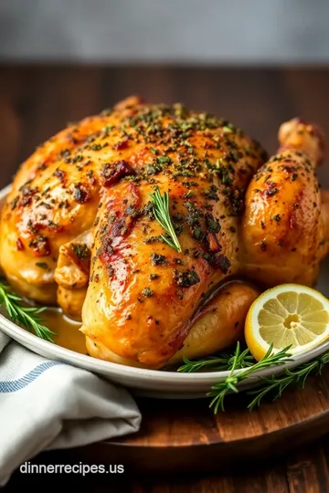 Herb-Crusted Roast Chicken with Seasonal Vegetables presentation