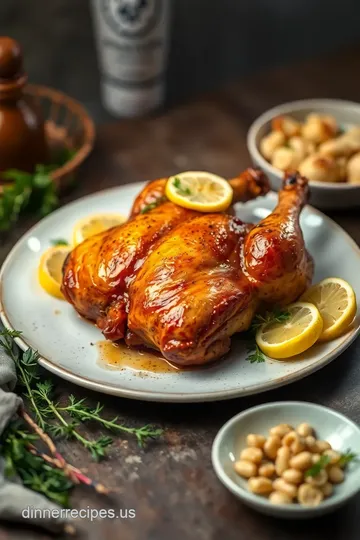 Lemon &amp Garlic Roast Chicken: A Zesty Delight presentation