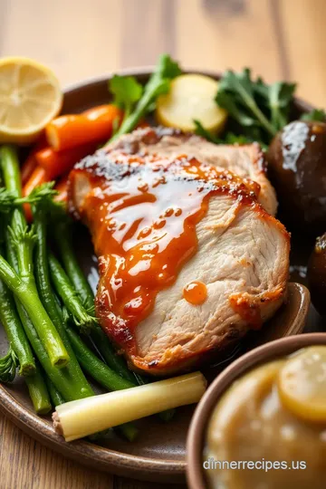 Roast Pork with Honey Glaze &amp Vegetables ingredients