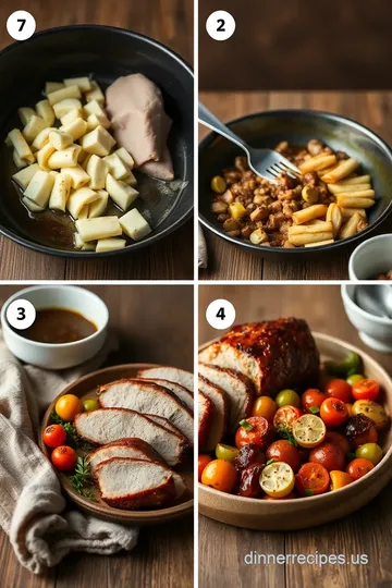 Roast Pork with Honey Glaze &amp Vegetables steps