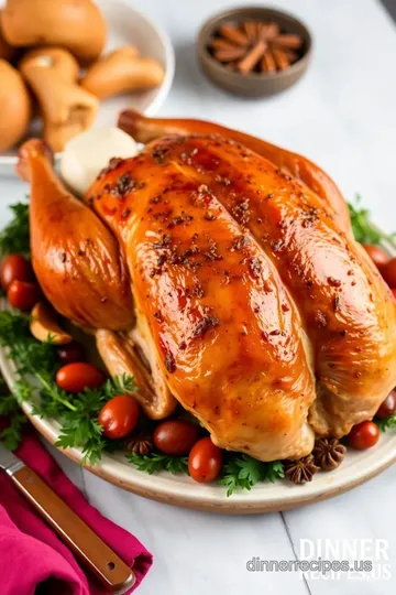 Roast Turkey with Asian Five-Spice Flavor presentation