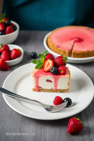 Baked Strawberry Cheesecake with Roasted Berries steps