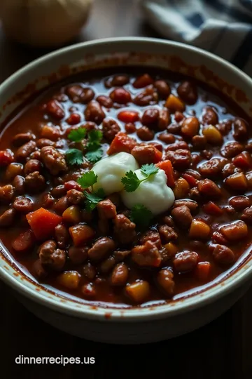 Rustic Deer Camp Venison Chili presentation