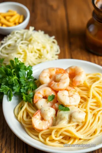 Sautéed Shrimp Alfredo: Quick &amp Creamy Pasta Delight ingredients