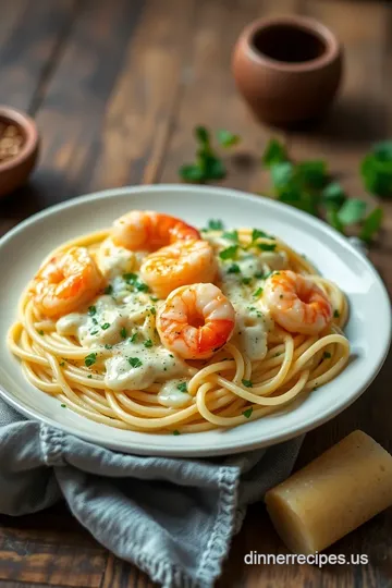 Sautéed Shrimp Alfredo: Quick &amp Creamy Pasta Delight presentation