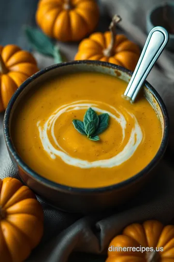 Savory Lectin-Free Pumpkin Sage Soup presentation