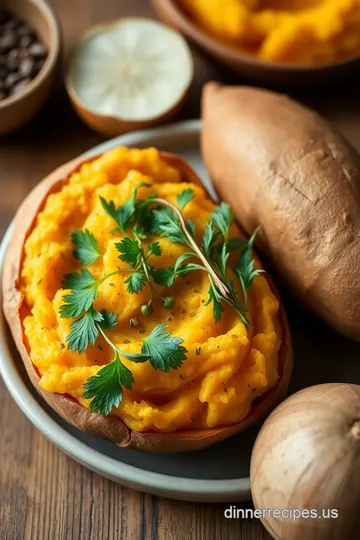 Mashed Sweet Potatoes with Savory Herbs ingredients