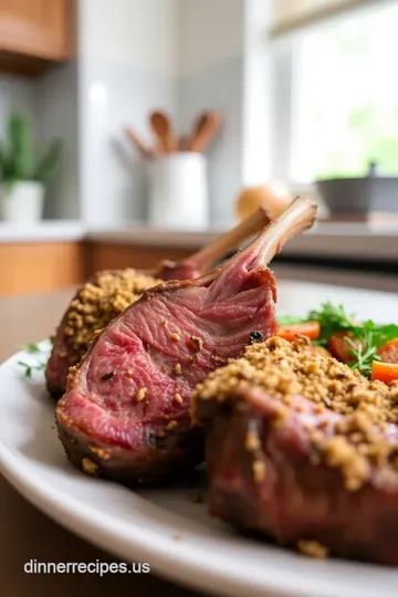 Herb-Crusted Rack of Lamb with Red Wine Reduction steps