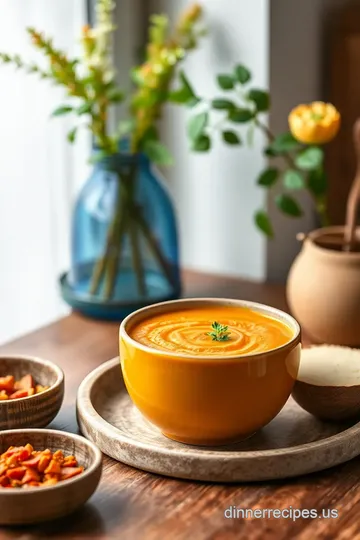 Smooth Sweet Potato Soup: A Cozy Vegan Delight presentation