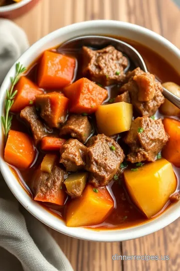 Rustic Cabin Beef Stew presentation