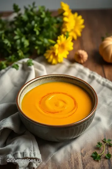 Creamy Simmered Butternut Squash Soup - Healthy Delight presentation