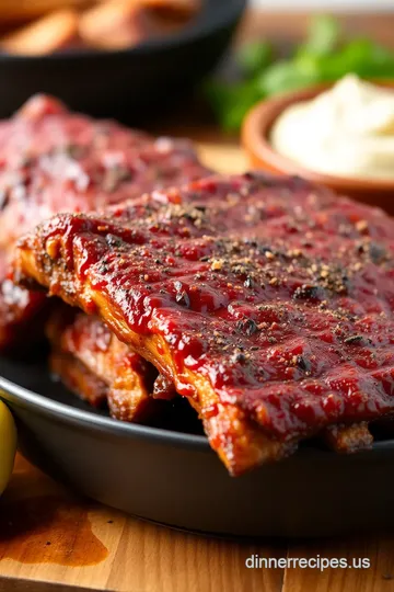 Smoky BBQ Pellet Grill Ribs presentation