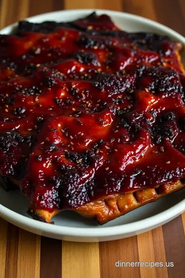 Smoky Maple-Glazed Pork Ribs presentation