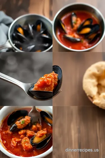 Steamed Fresh Mussels in Flavorful Tomato Sauce steps