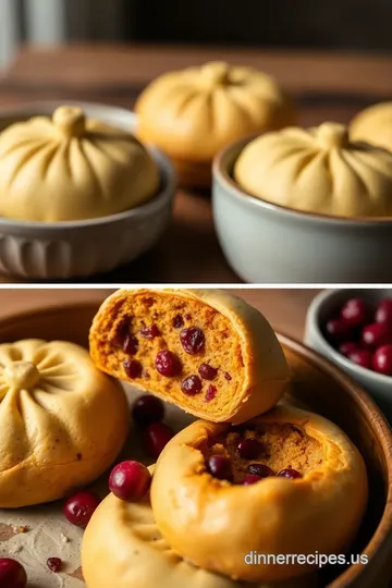 Fluffy Pumpkin Cranberry Buns: A Steamed Delight steps