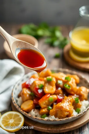 Zesty Stir Fry Lemon Chicken with Sweet Sauce presentation