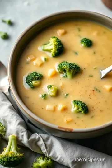 Quick &amp Creamy Stovetop Broccoli Soup presentation
