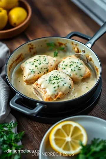 Stovetop Chicken Creamy Lemon Piccata: A Bright and Flavorful Delight presentation