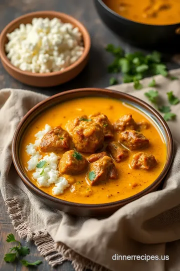 Stovetop Lamb Curry with Coconut Creamy Flavor presentation