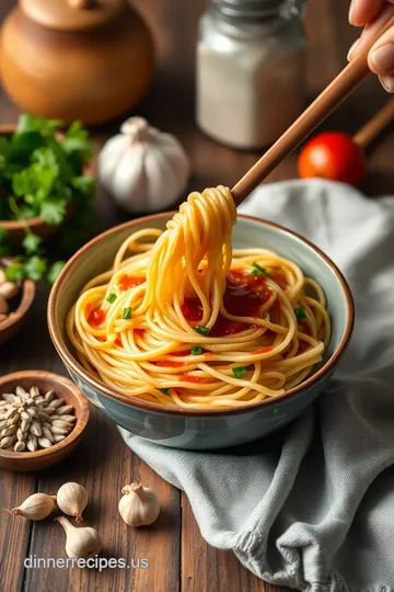Savory Stovetop Noodles in Garlic Sauce ingredients