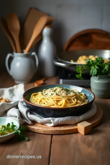 Stovetop Spaghetti Carbonara: Quick &amp Creamy presentation