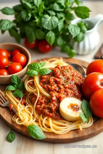 Stovetop Spaghetti with Quick Bolognese Sauce ingredients