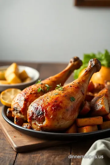 Savory Roasted Turkey Legs with Flavorful Veggies presentation