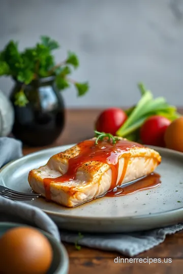 Baked Salmon with Sweet Maple Glaze presentation