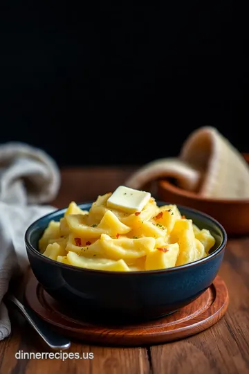 Decadently Creamy Butter Mashed Potatoes presentation