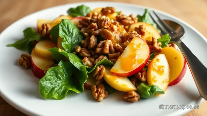 Fresh Apple Walnut Salad with Dressing