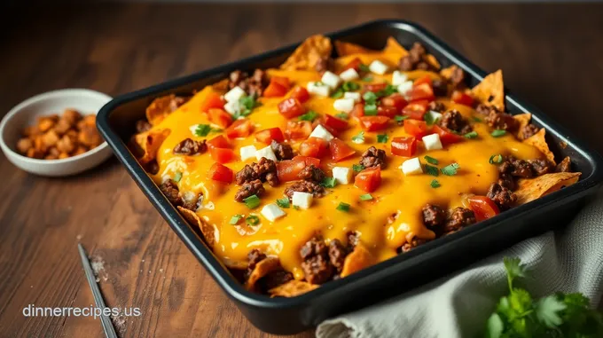 Bake Beef Sheet Pan Nachos: Cheesy Goodness