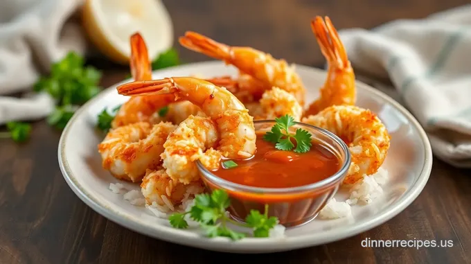 Crispy Baked Coconut Shrimp with Fiery Dipping Sauce
