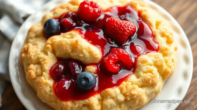Homemade Biscuits with Mixed Berry Jelly