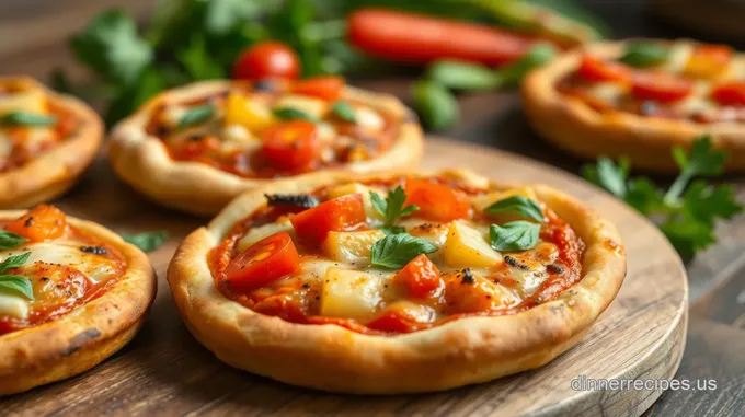 Mountain-Style Mini Pizzas with Colorful Veggie Toppings