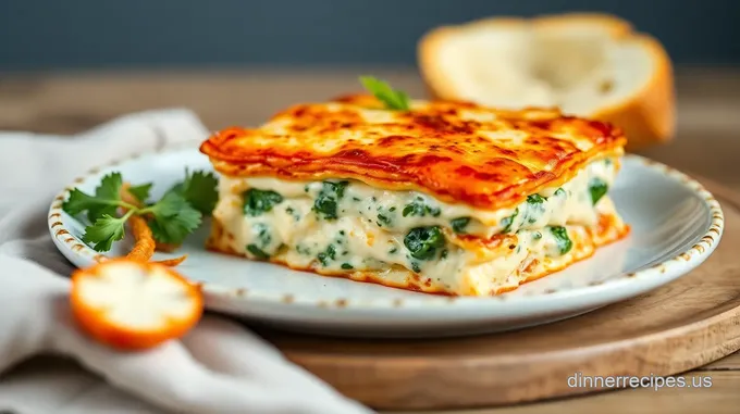 Bake White Chicken Spinach Lasagna Delight