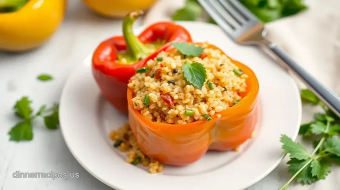 Quinoa-Stuffed Bell Peppers with Spinach and Feta