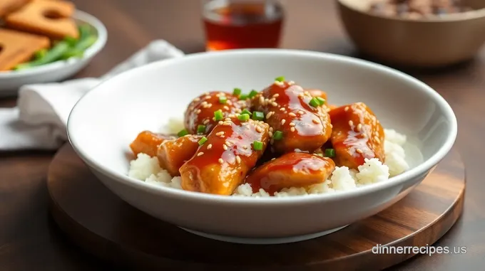 Baked Sesame Chicken with Sticky Honey Sauce