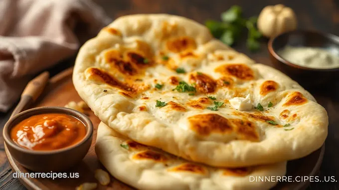 Fluffy Garlic Naan with Buttery Goodness